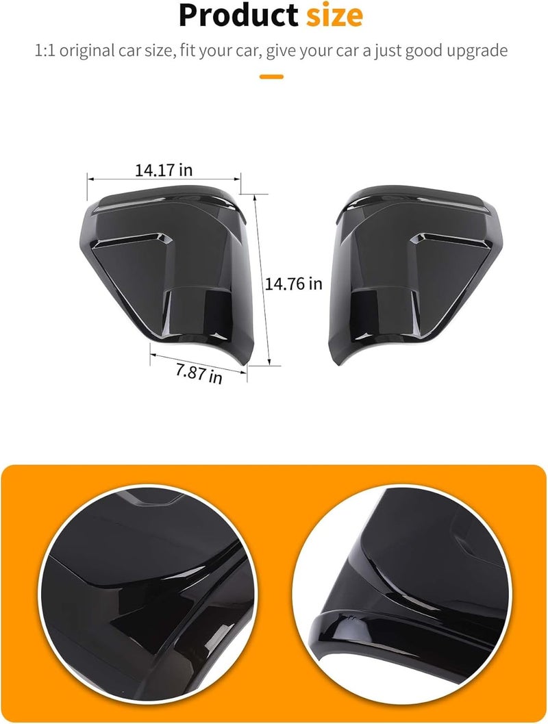 Hoolcar Tail Light Lamp Cover Guard Trim Compatible with Ford F150/Raptpr 2024-2025 (Smoked Black) - Image 4